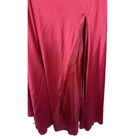 B. Darlin Junior Ladies Red Spaghetti Strap Lined A-Line Long Gown Dress Sz 5/6 - Picture 5 of 11